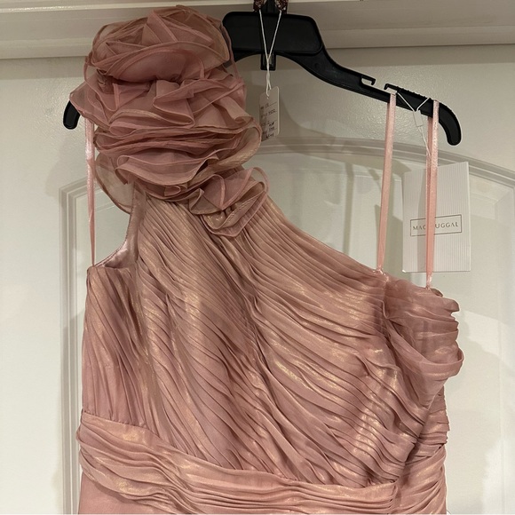 MAC DUGGAL | IRIDESCENT ONE SHOULDER ROSETTE BALL GOWN #49252 - Picture 4 of 14